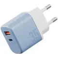 Wall charger Bazic GoPort Velox Kit USB-C|USB-A GaN 35W with cable blue Photo