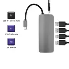 Qoltec Hub Adapter USB-C 3.1 5in1 | 4x USB 3.0 | DC Фото num