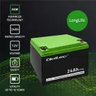 Qoltec AGM battery | 12V | 24Ah | Maintenance-free | Efficient| LongLife | for UPS, scooter Foto 3