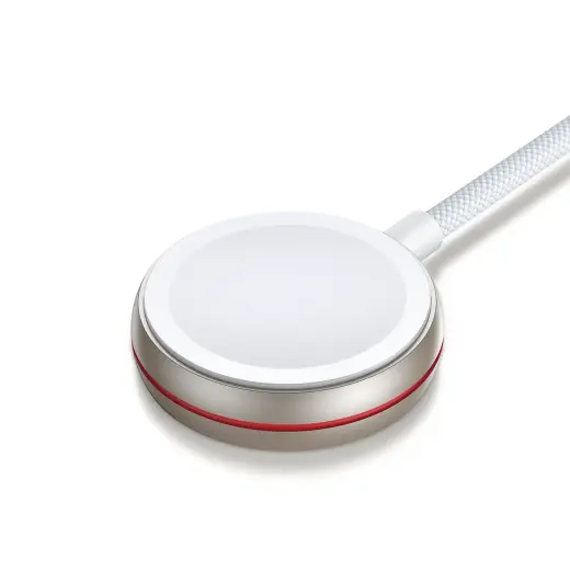 Joyroom 2 in 1 Lightning cable and inductive charger for Apple Watch 1.5m white (S-IW011) Фото num