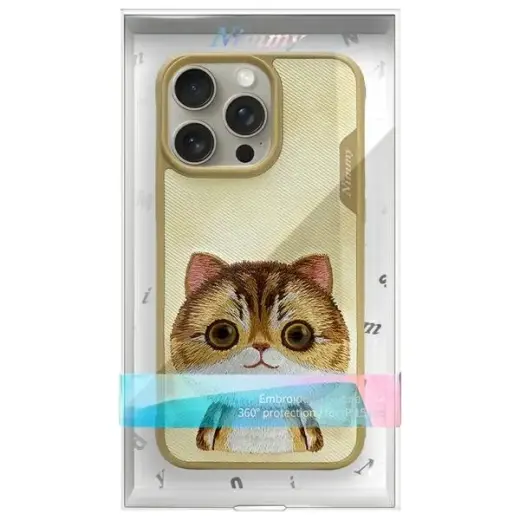 Nimmy Big Eyed Pet 2.0 Cat phone case for iPhone 15 Pro brown Photo