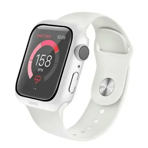 UNIQ Nautic viedpulksteņa maciņš (apvalks) priekš Apple Watch Series 4/5/6/SE (40 mm) | ar iebūvētu stiklu | balts