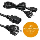 Qoltec Power cable SCHUKO | IEC C13 | CEE 7/7 | 3x1.00mm² | Pure copper Cu | 1.5m Фото num