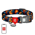 Waudog "Oranges" nylon dog collar with QR code, size L Фото num