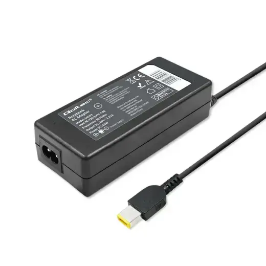 Qoltec Power adapter for laptop Lenovo 65W | 20V | 3.25A | Slim tip+pin | +power cable Photo