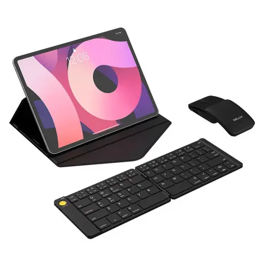 Set Wireless foldable Keyboard Delux KF10 and mouse MF10PR Фото num