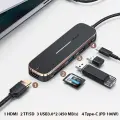 USAMS Adapter HUB 2xUSB + USB-C + HDMI + Micro SD+SD czarny|black SJ575HUB01 (US-SJ575) Фото num
