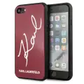 Karl Lagerfeld KLHCI8DLKSRE Signature Glitter Silicone Cover Чехол для Apple iPhone 7 | 8 | SE 2020 Красный — Фото 1