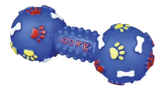 Toy for dogs : Trixie Dumbbell with sound 15cm Photo