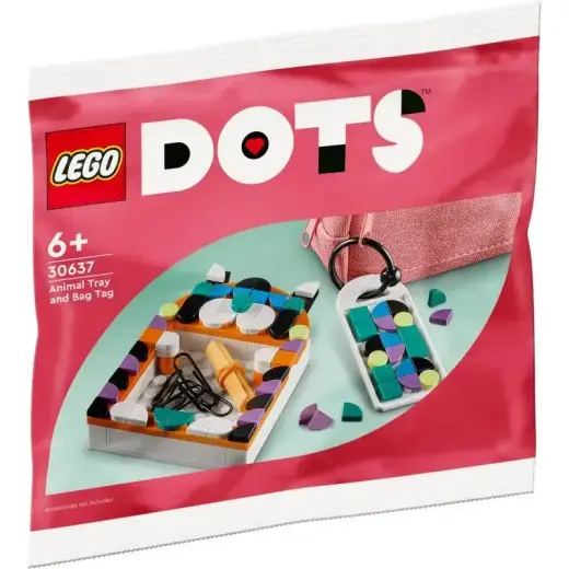 LEGO Dots Polybag-Tier-Ablageschale PolybagTierAblageschale & Taschenanhänger(30637) Foto 4