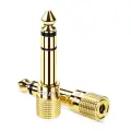 UGREEN 20503 Adapter 6.5 mm jack to 3.5 mm mini jack (golden) Photo