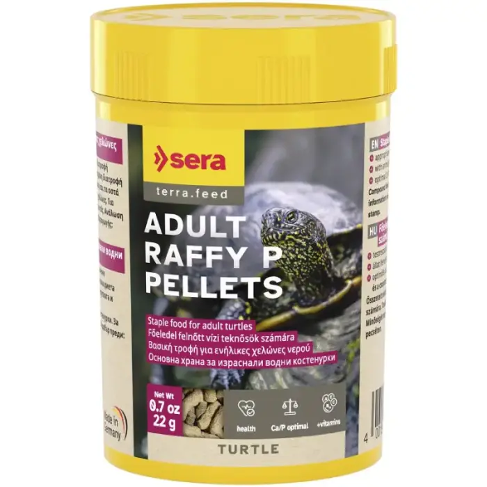 Barība bruņurupučiem - Sera Turtle Adult Raffy P Pellets 100ml 22g