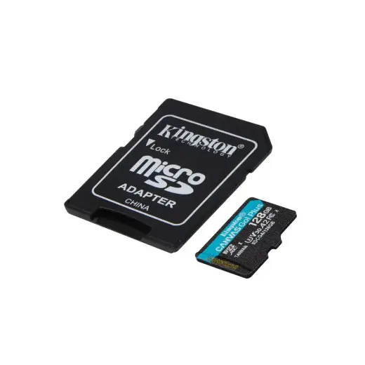 Kingston memory card 128GB microSDXC Canvas Go Plus Gen4 200MB/s A2 U3 V30 + adapter Фото num