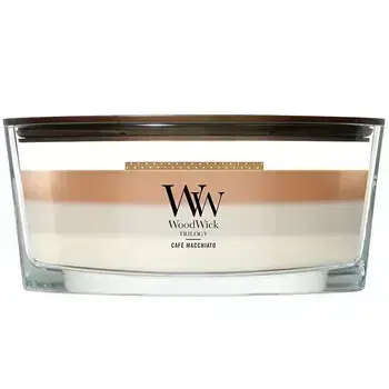 WoodWick Café Macchiato Trilogy Loď ( kafé Macchiato ) - Vonná svíčka 453.6g