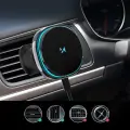 Wozinsky WCT5-Q6S2Y Car Holder with Qi|MagSafe 15W Inductive Charger for Ventilation Grill with Fan - Black Foto 6