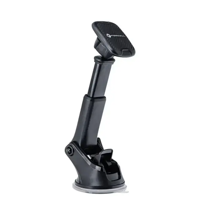 Magnetic car phone holder Forcell F-Grip Carbon H-CT327 windshield / dashboard black Photo