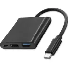 Qoltec Hub Adapter USB-C 3.1 3in1 | USB 3.0 | HDMI 4K | USB-C 3.1 PD 100W Фото num
