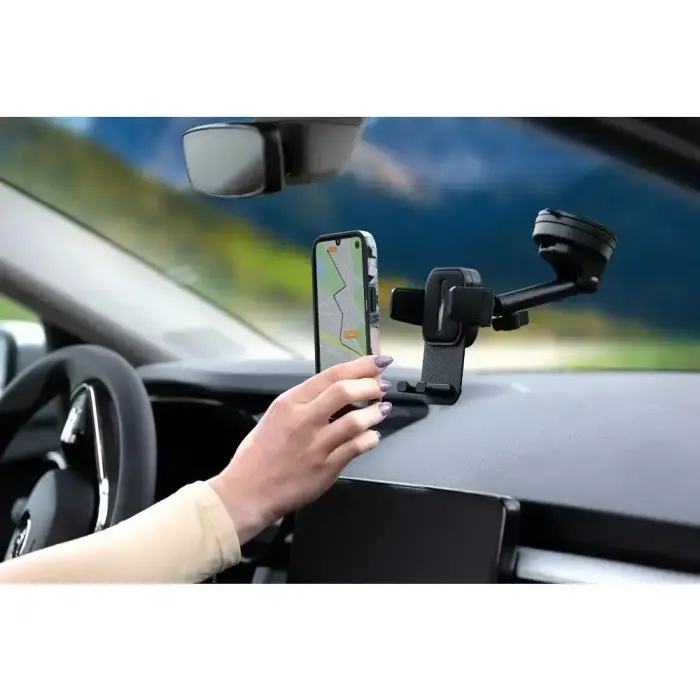Car phone holder Forcell F-Grip Guardian windshield / dashboard black Photo