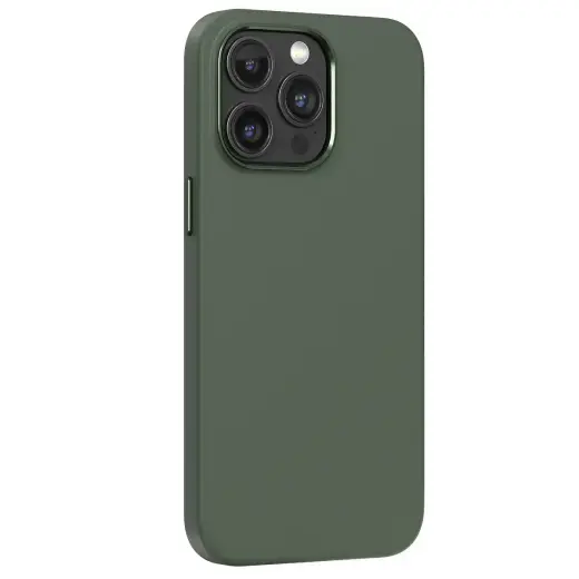 Comma Nature Mag maciņš ar MagSafe atbalstu telefonam iPhone 15 Plus zaļš