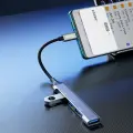 Dudao HUB 4in1 USB-C - 4x USB-A (3 x USB2.0 | USB3.0) 6.3cm black (A16T) Фото num