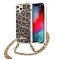 Guess Leopard telefona maciņš priekš iPhone 12 Pro Max zelta siksna Foto 1