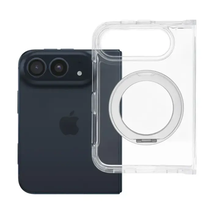 Case for iPhone Duo 4sD-i Clear Case Circle stand compatible with Mag Safe transparent