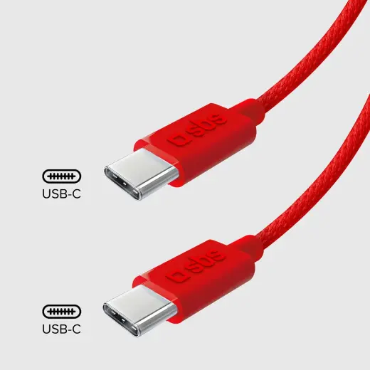 провод для передачи данных и зарядки | USB-C на USB-C | 1.5m | красный Фото num