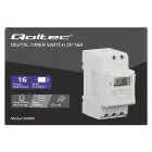 Qoltec Electronic Timer Switch for DIN Rail with Built-in Battery | 7-Day Schedule | 16 Programs Фото num