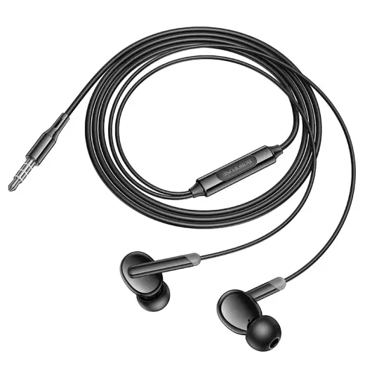 Borofone Earphones BM92 Refined with microphone black Foto 3