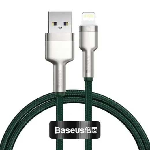 Baseus Cafule Series провод для передачи данных и зарядки | USB-A на Lightning | 12W | 1m | зеленый Фото num