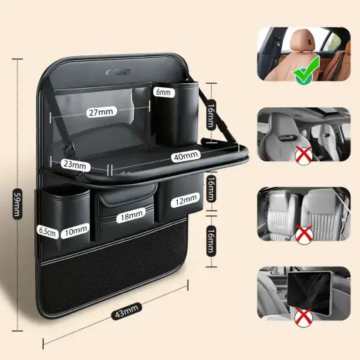 TECH-PROTECT UCA100 BACKSEAT CAR ORGANIZER BLACK Foto 7