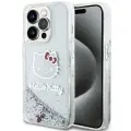 Hello Kitty Liquid Glitter Charms Kitty Head case for iPhone 15 Pro - silver — Фото 1