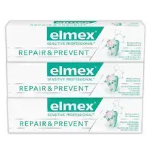 Elmex Sensitive Professional Repair & Prevent Trio Toothpaste (3 pcs) - Toothpaste for pain relief 75ml