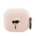 Karl Lagerfeld KLA3RUNIKP AirPods 3 cover różowy|pink Silicone Karl Head 3D Foto 1