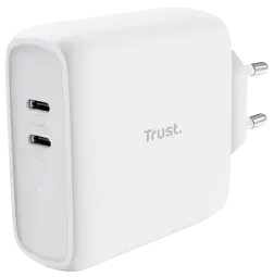 Зарядное устройство Trust Maxo 65W 2x USB-C Белый Фото num