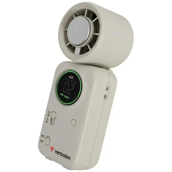 Handheld fan Verbatim Cool `n` Go Ice Touch Mini white silver 32346