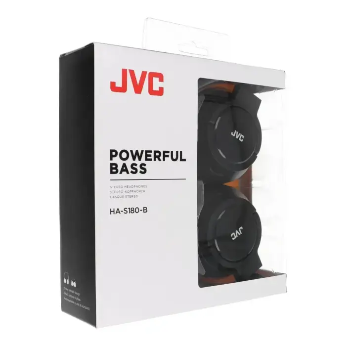 Wired Headphones jack 3,5mm JVC HA-S180-B black Foto 2