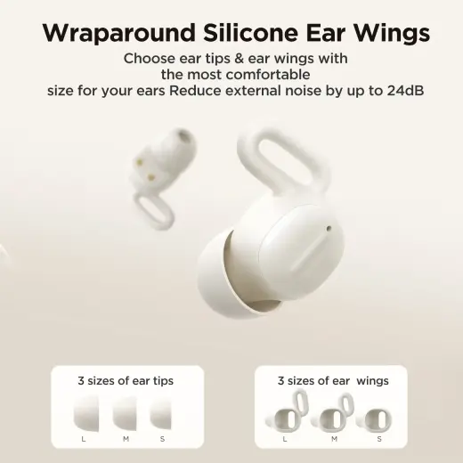 Joyroom JR-TS1 Cozydots Series TWS headphones with Bluetooth 5.3 and noise cancellation - white Foto 8