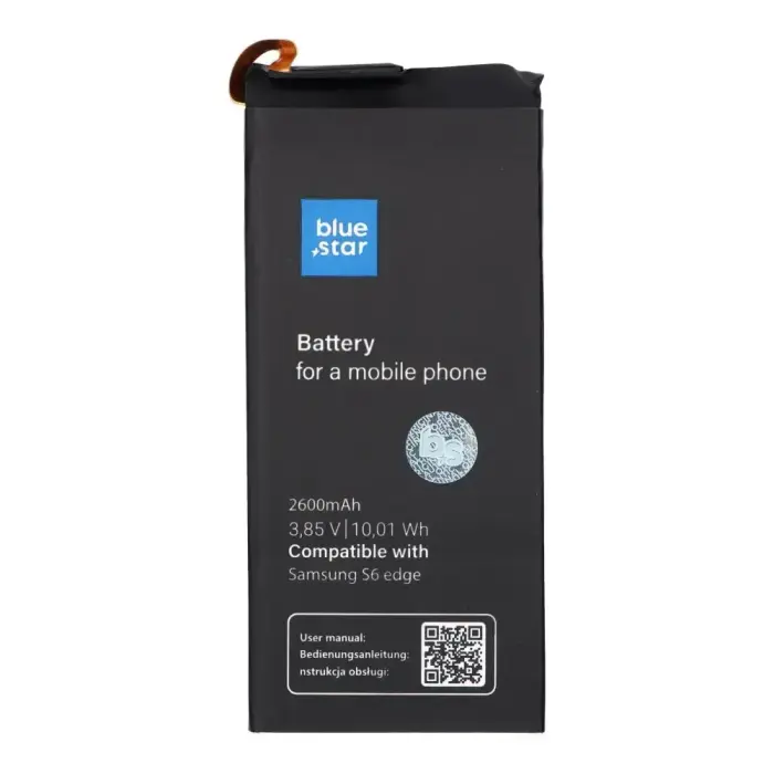 Battery for Samsung S6 Edge 2600 mAh Blue Star Premium