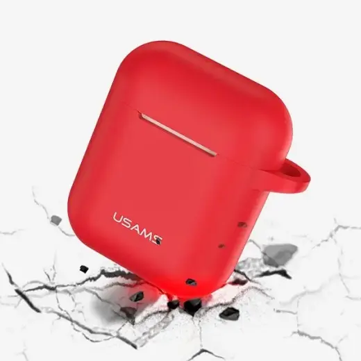 USAMS Etui ochronne do AirPods siliconczerwony|red BH423AP04 (US-BH423) Photo