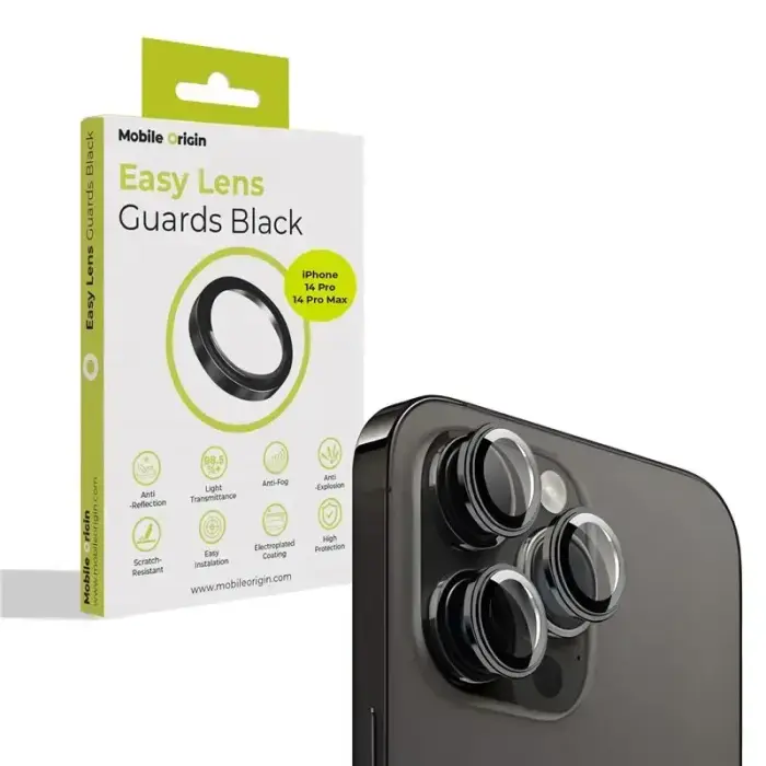 Mobile Origin Easy Lens guards, black - iPhone 14 Pro / 14 Pro Max