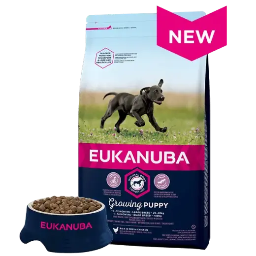 Sausa barība kucēniem - Eukanuba Puppy Large Breed Chicken, 2 kg Foto 2