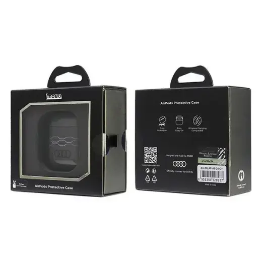 Audi IML Geometric Pattern AirPods 1|2    cover szary|gray AU-IMLAP-A6|D3-GY Foto 6