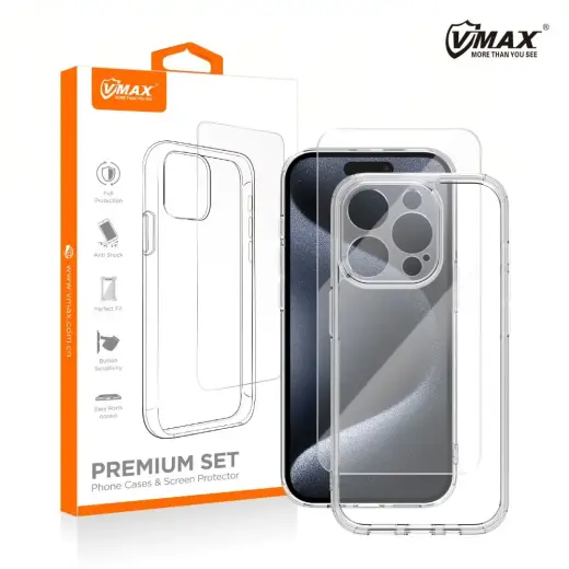 Vmax set Mag case + glass 2,5D premium for iPhone 16 Plus 6,7" Photo