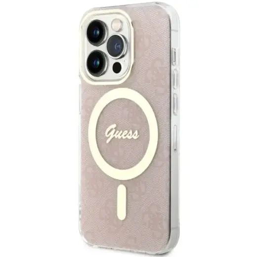 Guess GUHMP14LH4STP iPhone 14 Pro 6.1" różowy|pink hardcase 4G MagSafe Фото num