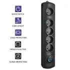 Qoltec Surge protector | 5 sockets | 3m | Black — Foto 4