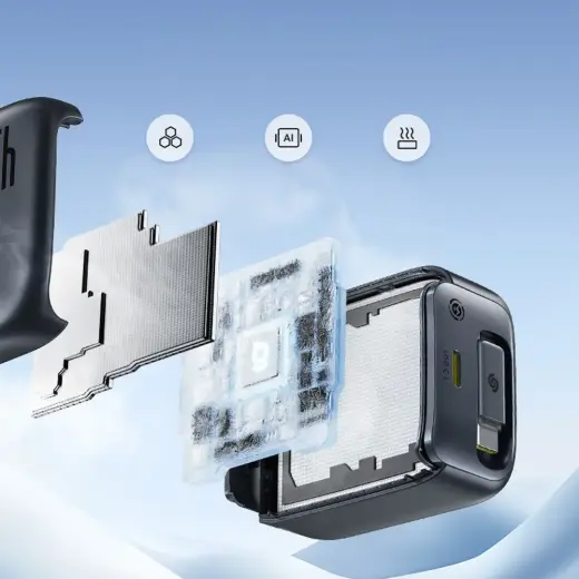 Baseus EnerCore CJ11 45W Wall Charger with USB-C Port and Retractable USB-C Cable - Black Foto 10