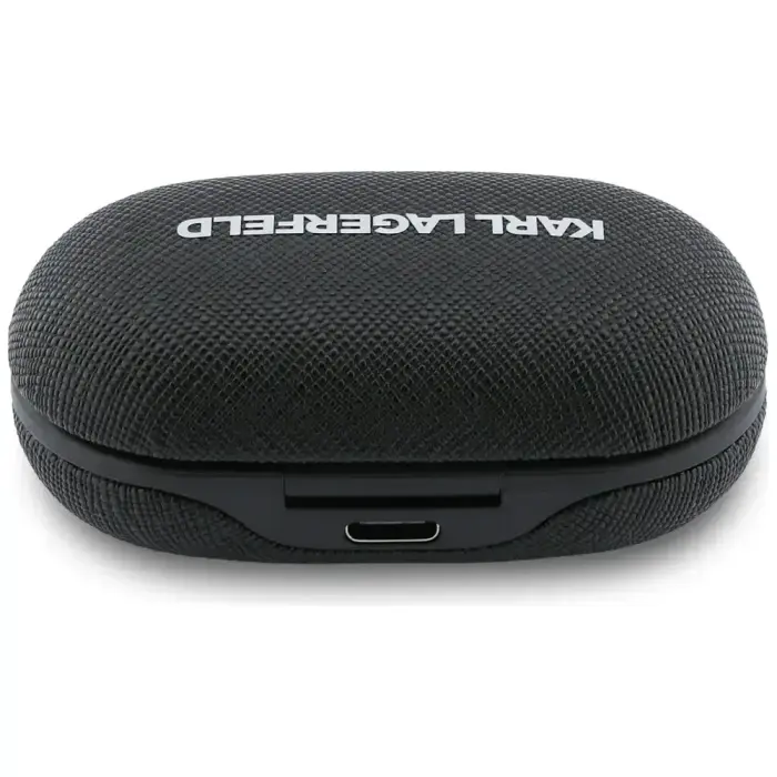 Earphone TWS Karl Lagerfeld Saffiano    Logo ENC black Foto 3