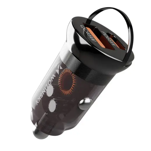 Wozinsky 65W Car Charger USB-C PD 65W | USB-A 45W QC 3.0 - Black Foto 2