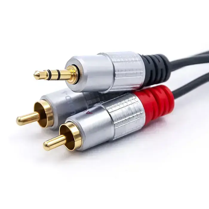 Qoltec Cable 2xRCA / Mini Jack 3.5mm male | 3m | Black Photo